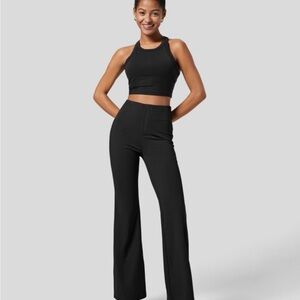 Halara Flex High Waisted Back Side Pocket Slight Flare Work Pants